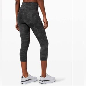 Lululemon Wunder Train High-Rise Crop 21" Incognito Camo Multi Grey size 6